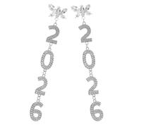 KOMBIUDA Pendientes Colgantes de Gemas de Imitación Brillantes para Mujer Joyería Moderna para Adolescente