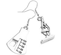 KOMBIUDA Pendientes Colgantes para Mujer de Aleación Diseño Científico de Biología y Química 1 Par de Pendientes Creativos para Profesoras y Amantes Ciencia Joyería Moderna y Llamativa