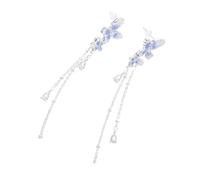 KOMBIUDA Pendientes De Borlas De Flores Pendientes De Hadas Dijes De Cadena Larga Joyería Decorativa Para Bodas De Colgantes De