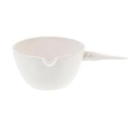KOMBIUDA Plato de Evaporación de Porcelana con Mango, Redondo de 250 Ml, Recipiente Experimental para Laboratorio, Uso en Escuela y Hogar, Diseño Estable para Soluciones Concentradas