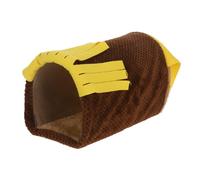 KOMBIUDA Plush Hamster Tunnel Hideout Cozy Small Animal Shelter House For Guinea Pigs Chinchillas Hedgehogs Soft Warm Nest For Winter Comfort and Play