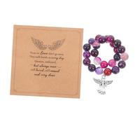 KOMBIUDA Pulsera de Cuentas de Memorial para Duelo y con Tarjeta de para Mujeres y Niñas Simbólico para Pérdida Querido Consuelo y Compañía Ceremonias Conmemorativas