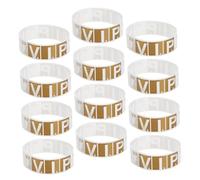 KOMBIUDA Pulseras De Papel Sintético 100 Unidades Pulseras Doradas Para Eventos Vip Para Fiestas Ferias Espectáculos Musicales