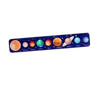 KOMBIUDA Puzzle de Aprendizaje Solar Sistema Solar de Madera para Cognitivo de Emparejamiento de Juguete Educativo Seguro para Desarrollo Infantil