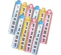 KOMBIUDA Regla Multifunción para Estudiantes 30 Cm Plegable Diseño Geométrico de Piano, 10 Piezas de Plástico Seguro y Color Aleatorio, Regla Práctica y Portátil para Uso