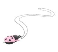 KOMBIUDA Reloj de Bolsillo Infantil con Colgante de Mariquita Vintage Cadena Larga Números Arábigos Claros Reloj de Cuarzo para Niñas y Accesorio Creativo y Funcional