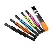 KOMBIUDA Rodillo Masajeador De Plástico Para Cuerpo Bastón De Masaje Para Yoga y Relajación Color Azul Para Aliviar La Fatiga y Mejorar La Circulación