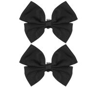 KOMBIUDA Shoe Clips Hechos de Tejido y Acero Inoxidable Elegantes Lazo Negro Fáciles de Instalar y Prácticos para Zapatos de Mujer para Fiestas y Fotos Calle