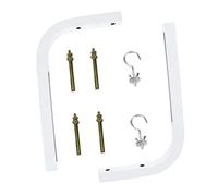 KOMBIUDA Soporte de Hierro Ajustable para Pantalla de Proyector 2 Piezas Montaje de Pared Compatible con Techos Altos para Instalación Oficinas y Color Negro