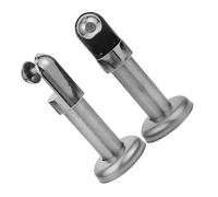 KOMBIUDA Soporte para Pata de Cabina de Baño Comercial de Acero Inoxidable 6 Cm, Base Antideslizante, 2 Piezas, Soporte para Mampara de Baño y Divisor de Inodoro