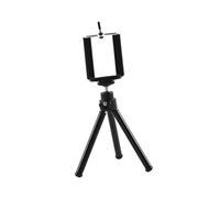 KOMBIUDA Soporte Telescópico para Teléfono Inteligente Mini, Trípode Compacto de 2 Secciones para Móvil y Cámara Digital, Negro, Adaptable para Escritorio y Fotografía Portátil