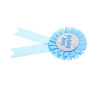 KOMBIUDA Suministros De Fiesta De Cumpleaños Insignia Decorativa Roseta De Cumpleaños Pin De Premio De Feliz Cumpleaños Pasador De Botón De Roseta Pin De Feliz Cumpleaños Sky-blue Poliéster