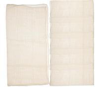 KOMBIUDA Tela Filtrante de Algodón Puro para Cocina, 6 Piezas de 40x40 cm, Estopilla Reutilizable para Colar Queso, Tofu y Preparación de Yogur