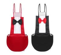 KOMBIUDA Traje de Loro Mascota, pañales para pájaros, 2 Piezas, Tela Suave y Lavable, diseño de Lazo, para Love Birds y Cockatiel, para Viaje y Senderismo