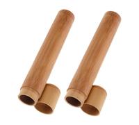 KOMBIUDA Tubo De Bambú 2 Piezas Estuche Portátil Hermético para Cigarros De 2 Cm Diámetro y 17 Cm Largo Almacenamiento Resistente y Protector para Viaje Humidor Individual