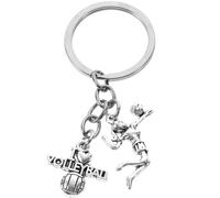 KOMBIUDA Voleibol llavero regalo de agradecimiento mini deporte llavero voleibol encanto bolso colgante de aleación de zinc bolso colgante europeo y americano niño, como en la imagen, 7.4CM