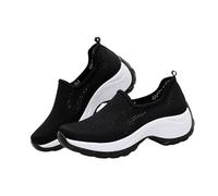 KOMBIUDA Zapatillas Deportivas Mujer Transpirables y Cómodas con Malla Ligera para Running y Paseo Diario Diseño Aireado y Duradero para Ejercicio Color Negro