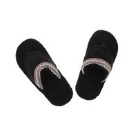 KOMBIUDA Zapatillas Mujer Casa Negras Cómodas y Cálidas con Gruesa Aislante Diseño Tipo Chancla para Interior para Invierno