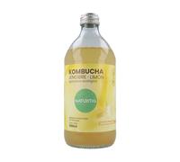 Kombucha de Jengibre-Limón Bio 500 ml de Naturitas Essentials | Refresco saludable | Ayuda a la digestión | Espumoso | Probiótico