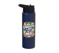 Kombucha Un abrazo en una taza, té de jengibre y limón Stainless Steel Insulated Water Bottle