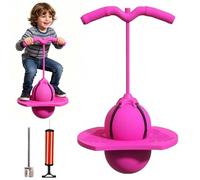 KOMEIYL Balón Saltarín Equilibrio Niños Balance Jumping Ball Pelota Saltarina con Asa Antideslizante Pelota Saltarina con Mango para Interior Exterior Gimnasio Hogar Sala de Estar