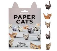KOMEIYL Kit de Papel de Origami para Gatos, 3d Kit Manualidades de Origami de Gatos, Diy Creative Origami Animal Kit, Aplicable Crea Gatos Papel Temáticos Navidad Crear Ambiente Festivo