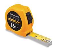 Komelon 4916 La cinta métrica profesional de hoja de acero recubierto de nailon, 40,6 cm por 1,9 cm, caja amarilla