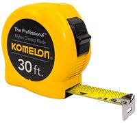 Komelon 4930 la profesional con revestimiento de nailon hoja de acero cinta métrica 9 metros por 2,54 cm, amarillo funda