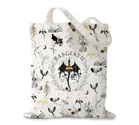 Komergave Fourth Wing Tote Bag, Cool Dragon Bolsa de la compra Bolsa de tela oficial Fourth Wing Merch, artículo para fans, bolsa grande para libros, regalo de fantasía