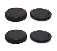 KOMET EOS M Tapa de lente trasera y tapa de cuerpo compatible con Canon EOS M50II M100 M5 M6 con montura EOS-M (2+2 paquetes)