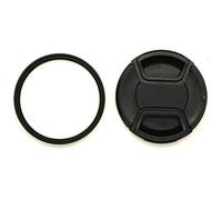 KOMET Filtro UV de cristal de 52 mm con marco delgado y tapa de lente de 52 mm para Nikon AF-S DX NIKKOR de 18-55 mm, Canon EF-M 55-200 mm, Sigma 30 mm F1.4