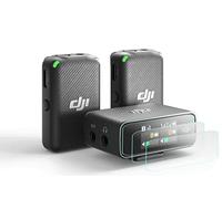 Komet Protector de pantalla de vidrio compatible con micrófono inalámbrico DJI MIC, KOMET 9H vidrio templado anti-rasguños, antiburbujas, antipolvo (paquete de 3)
