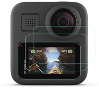 Komet - Protectores de pantalla LCD compatibles con GoPro MAX (0,33 mm, dureza 9H, vidrio templado, 3 unidades)