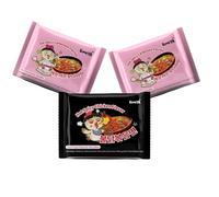 Komeya | Pack 3 de Mezclados Fideos ramen salteados coreanos - Hot Chicken Ramen Picante Buldak y Carbonara 131g