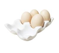 Komfami Soporte para huevos de porcelana - Para refrigerador - 6 huevos