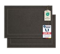 Komfortec 2 Alfombras de Baño de Algodón, 50x80, Gris Antracita | 800 g/m², Absorbente y de secado rápido