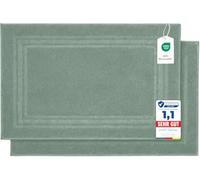 Komfortec Alfombrilla de baño 2 Unidades, 100% algodón, 600 g/m², Lavable, de Rizo, 50 x 70 cm, Color Verde Claro