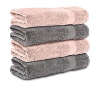 Komfortec Juego de 4 Toallas de Baño 70x140 cm, 100% Algodón