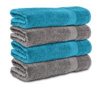 Komfortec Juego de 4 Toallas de Baño 70x140 cm, 100% Algodón