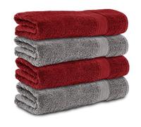 Komfortec Juego de 4 Toallas de Baño 70x140 cm, 100% Algodón
