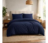 Komfortec Juego de Ropa de Cama de 200 x 200 cm con 2 Fundas de Almohada de 40 x 80 cm, de Microfibra cepillada, Color Azul
