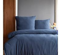 Komfortec Juego de Ropa de Cama de 240 x 220 cm con 2 Fundas de Almohada de 80 x 80 cm, Microfibra cepillada, Color Azul