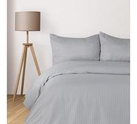 Komfortec Juego de Ropa de Cama de Lujo de 200 x 200 cm, 3 Piezas, Color Gris, Funda nórdica de 200 x 200 cm, con Fundas de Almohada, Juego de Ropa de Cama de 200 x 200 cm, de Microfibra con