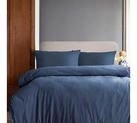 Komfortec Juego de Ropa de Cama Premium de 155 x 220 cm con 1 Funda de Almohada de 40 x 80 cm, de Microfibra cepillada, Color Azul