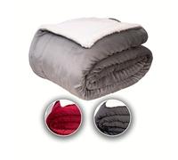 Komfortec Manta de 150 x 200 cm Con Certificado Öko-Tex - Forro Polar Cálida Para Sofá, Color Gris