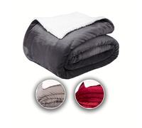 Komfortec Manta de 150 x 200 cm, con Certificado Öko-Tex, Manta de Forro Polar, cálida Manta para sofá, Color Antracita