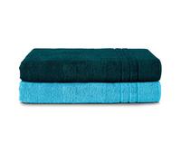Komfortec Toallas de baño Jumbo, 100% algodón, Secado rápido, 80 x 200, Verde Azulado y Turquesa