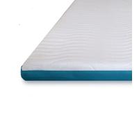 Komfortec Tope de colchón de 90 x 200 cm - 7,5 cm de Alto, visco Memory Espuma con 4 Gomas en Esquina para Camas con somier, Funda de Aloe Vera Lavable