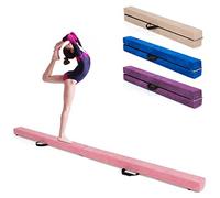 KOMFOTTEU Barra de Equilibrio Plegable de 210 cm | Viga de Equilibrio Portátil con Asas de Transporte, Barra de Gimnasia Artistica para Niños, Carga 70 kg