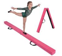 KOMFOTTEU Barra de Equilibrio Plegable de 210 cm, Viga de Equilibrio portátil con Asas de Transporte, Barra de Gimnasia Artistica para Niños, Carga de 70 kg